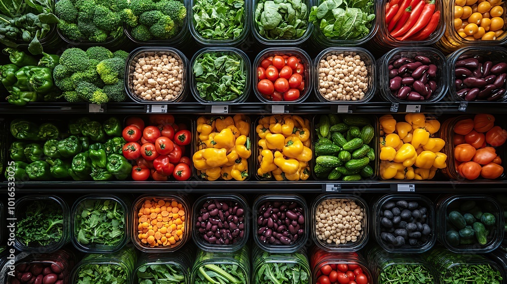healthy diet food in a grocery store variety of colorful vegetables leafy greens and legumes all essential for a balanced and nutrient rich diet healthy and fresh eating habits.illustration healthy diet food in a grocery store variety of colorful vegetables leafy greens and legumes all essential for a balanced and nutrient rich diet healthy and fresh eating habits.illustration