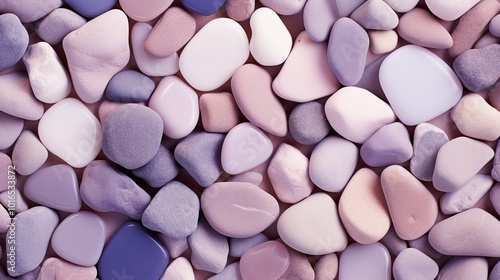 Textured surfaces of lavender and rose quartz, suggesting the gentle caress of a summer breeze.