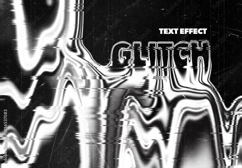 Melting Distort Text Effect Mockup Stock Template | Adobe Stock