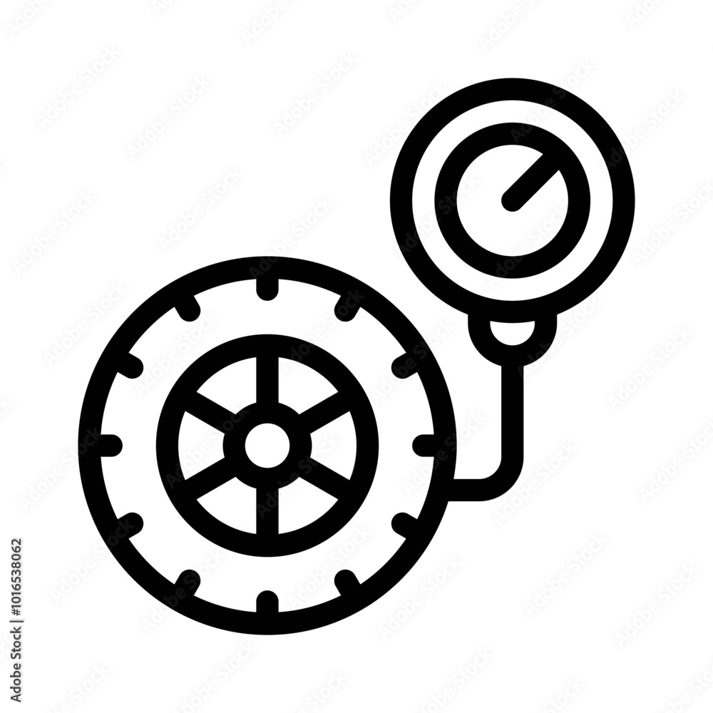 Tire Pressure Gauge line icon Tire Pressure Gauge line icon
