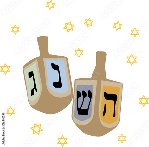 dreidel, simvol jewish cultura, holiday happy hanykkan light, festival of light, star of David, ood, yellow, blue