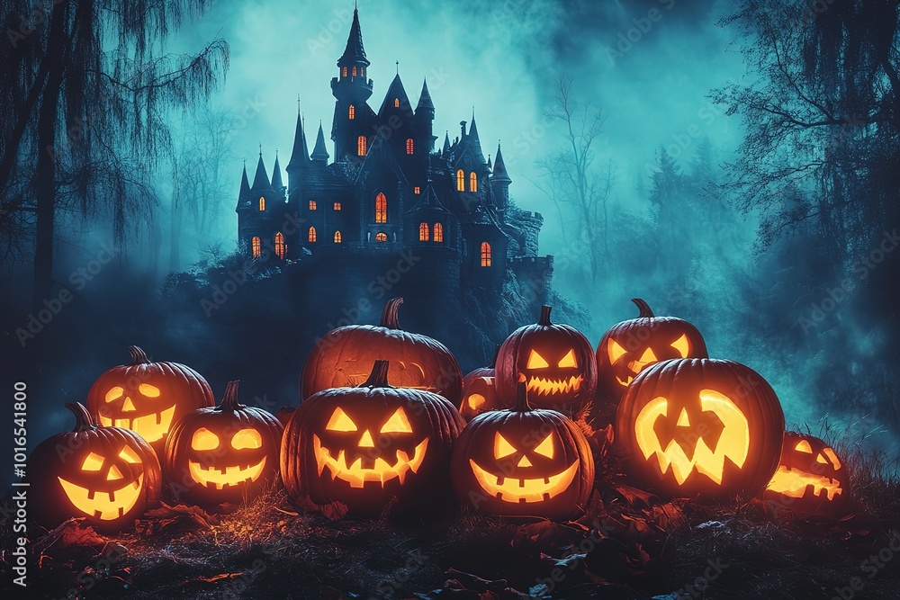 halloween background with haunted house, castle, cemetery, graveyard, scary, spooky, horror scene
halloween background with haunted house, castle, cemetery, graveyard, scary, spooky, horror scene