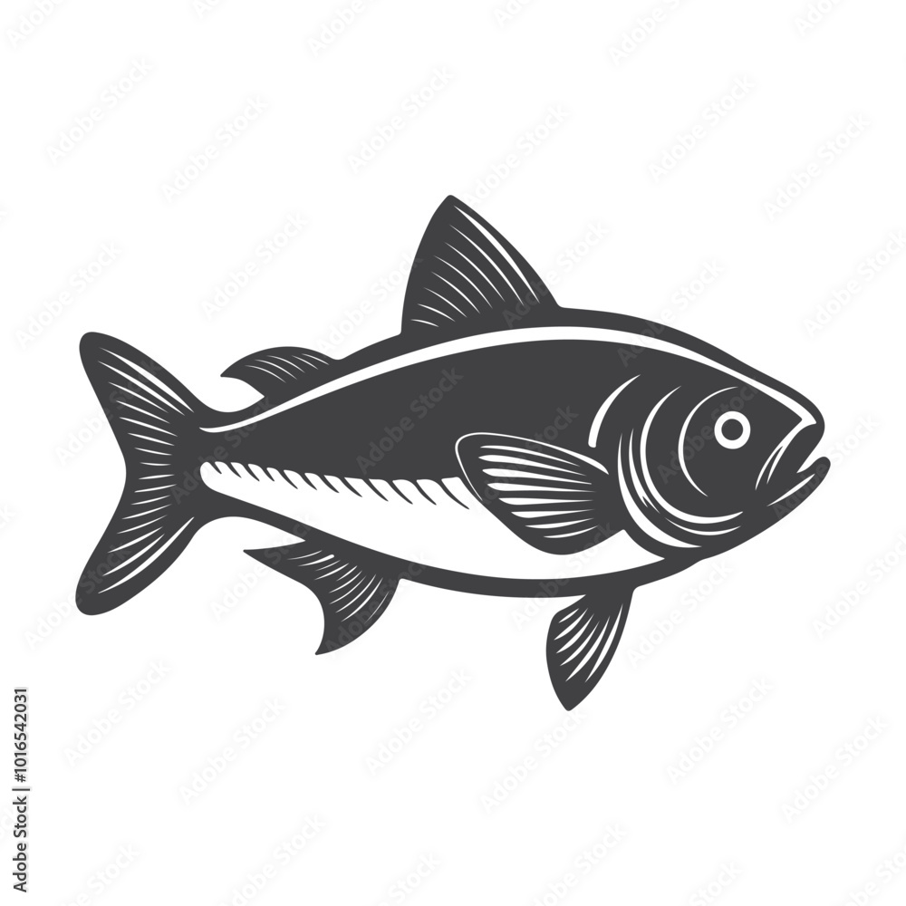 Hilsa Fish vector illustration, Hilsa silhouette Hilsa Fish vector illustration, Hilsa silhouette