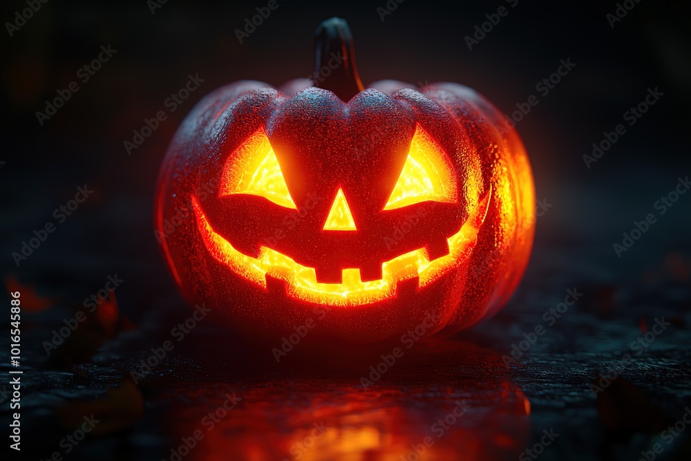 Neon glowing pumpkin head on abstract blurred bokeh background. Festive Halloween background with cobwebs and pumpkin.
Neon glowing pumpkin head on abstract blurred bokeh background. Festive Halloween background with cobwebs and pumpkin.