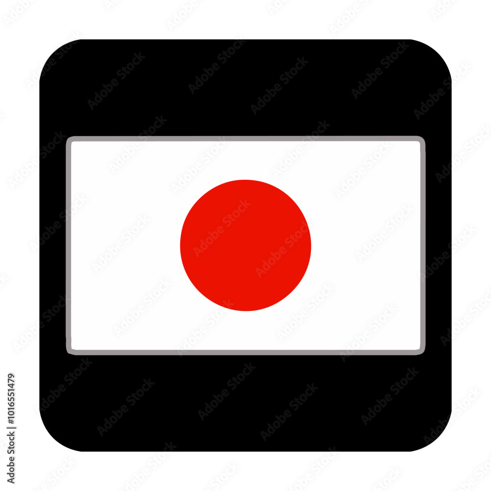 Flag of Japan icon, vector illustration. Flat design style Flag of Japan icon, vector illustration. Flat design style