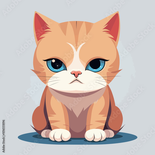 sad cat vector, unhappy cat illustration, distressed feline graphic, melancholic cat artwork, sorrowful kitty design, lonely cat image, gloomy cat character, dejected cat art, sad pet vector, heartbro