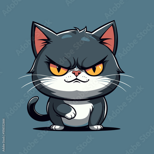 angry cat vector, furious feline graphic, annoyed cat illustration, upset kitty design, mad cat art, aggressive cat symbol, scowling cat graphic, irritated cat vector, displeased feline image, enraged