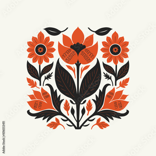 Abstract folk nordic art posters template. Modern trendy minimal style. Hand drawn design for wallpaper, wall decor, print, postcard, cover, template, banner.