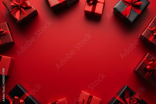 festive greeting card with christmas present