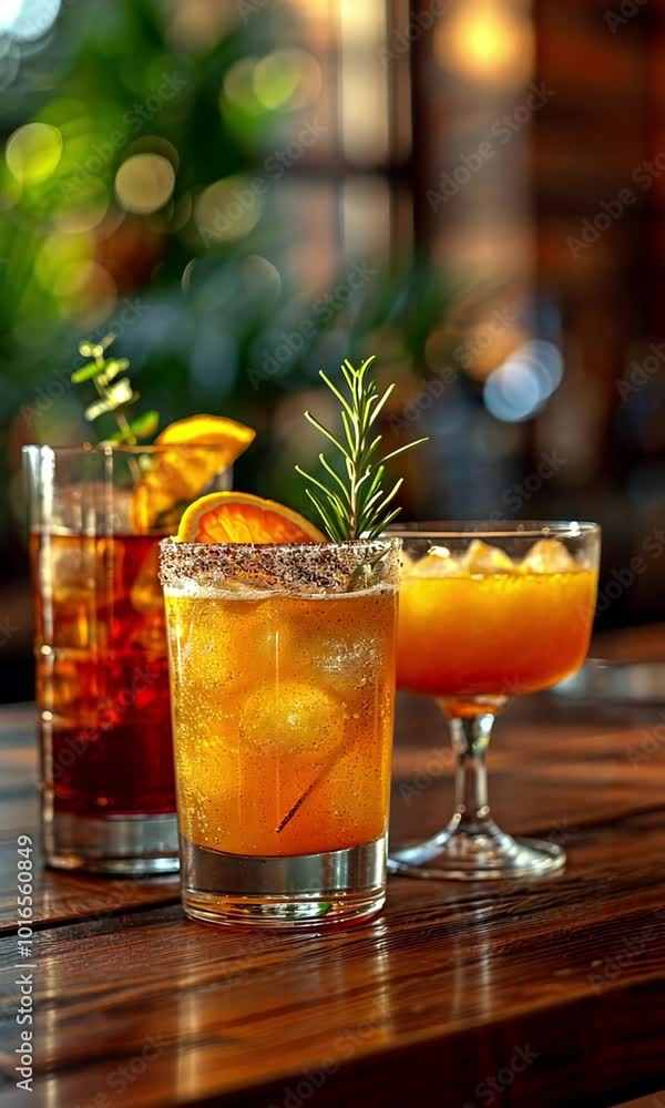 A variety of mixed drinks A variety of mixed drinks