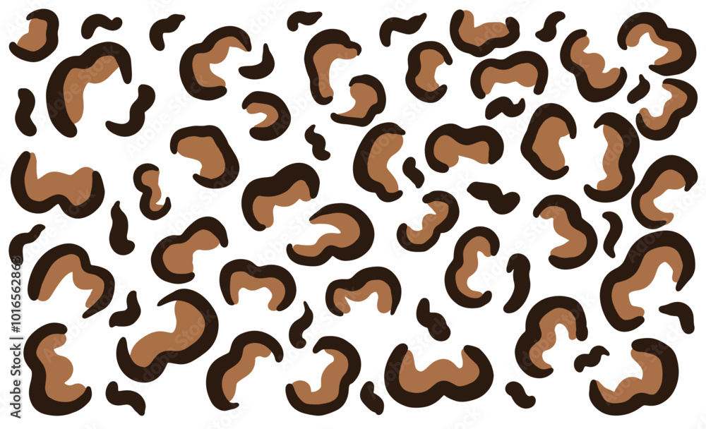 Leopard print pattern in brown tones Leopard print pattern in brown tones