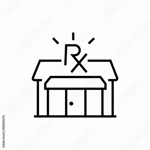 pharmacy warehouse icon sign vector