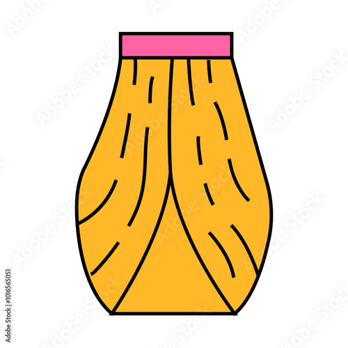 cowl skirt line icon vector. cowl skirt sign. isolated symbol illustration