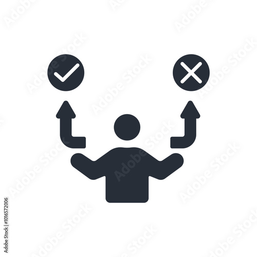 Decision icon. vector.Editable stroke.linear style sign for use web design,logo.Symbol illustration.