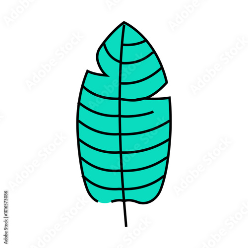 stelizia tropical leaf line icon vector. stelizia tropical leaf sign. isolated symbol illustration