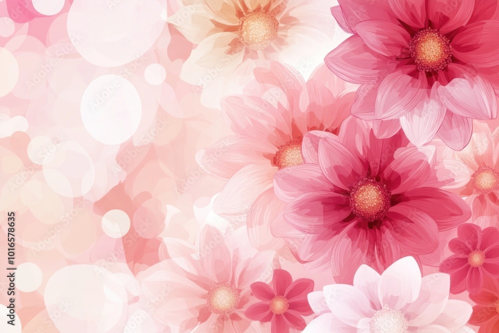 Fresh bouquet of pink and white flowers against a bright pink background. Fresh bouquet of pink and white flowers against a bright pink background.