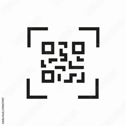 scan qr code icon sign vector