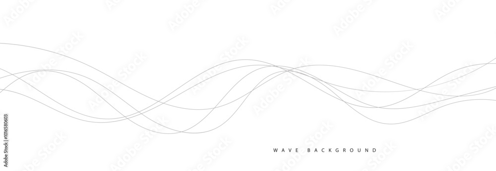 Lines for the Background. Black Stripes on a White Background. Curved Wavy Line, Smooth Stripe. Lines for the Background. Black Stripes on a White Background. Curved Wavy Line, Smooth Stripe.