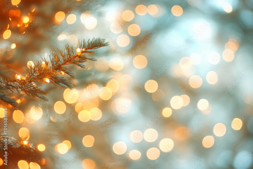 Christmas winter blurred background. Xmas tree with snow decorated with garland lights, holiday festive background. Widescreen backdrop. New year Winter art design, wide screen holiday border. MZ Christmas winter blurred background. Xmas tree with snow decorated with garland lights, holiday festive background. Widescreen backdrop. New year Winter art design, wide screen holiday border. MZ