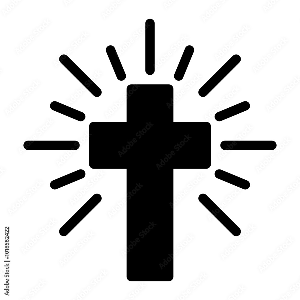 Obraz premium cross glyph icon