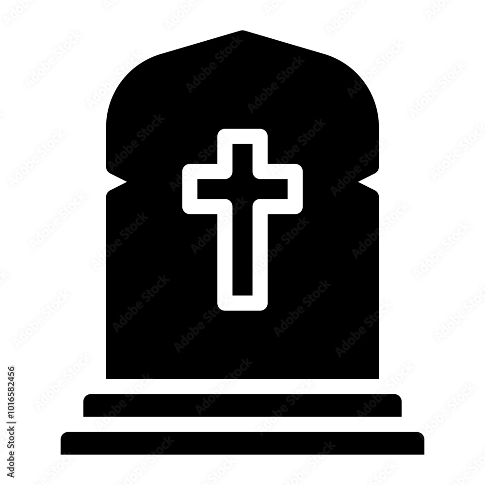 Obraz premium grave glyph icon
