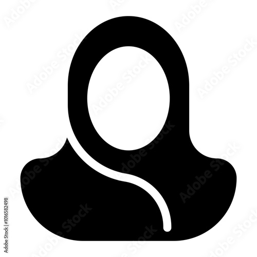 hijab glyph icon
