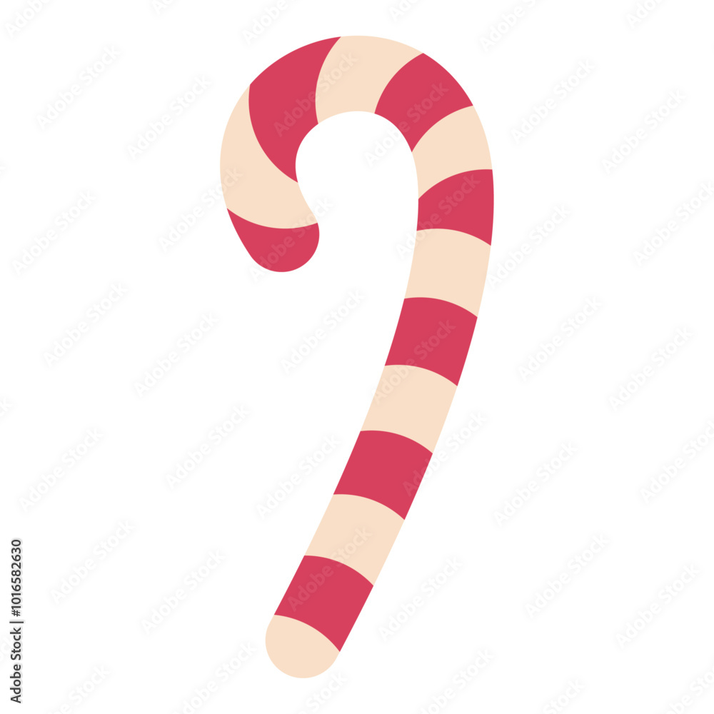 Lollipop cane on white background Lollipop cane on white background