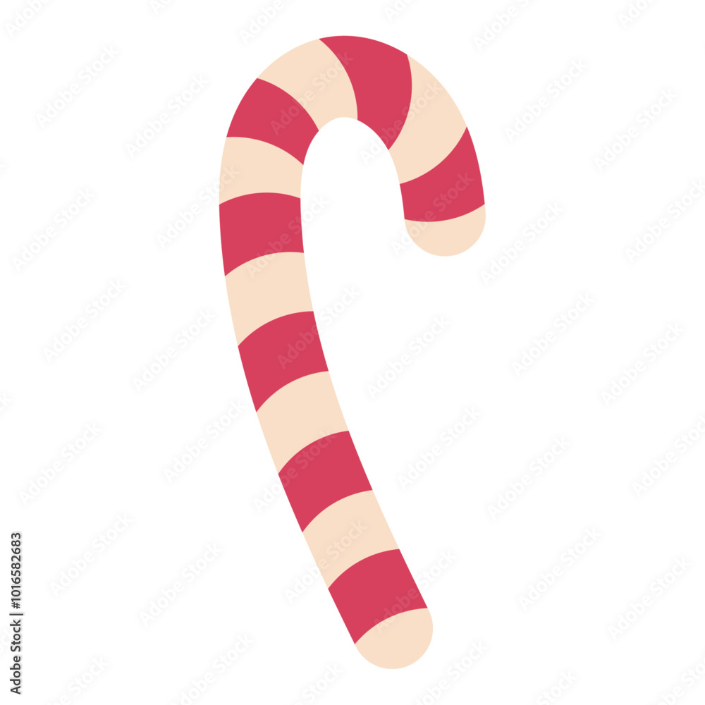 Lollipop cane on white background Lollipop cane on white background