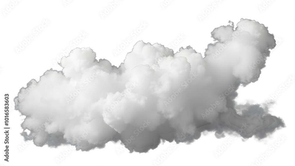 Large billowing cloud formation, isolated on transparent background, Generative AI Large billowing cloud formation, isolated on transparent background, Generative AI