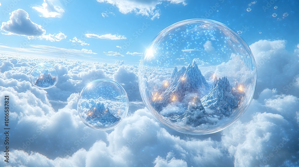 a bubble in which the whole mountain is covered with clouds a bubble in which the whole mountain is covered with clouds