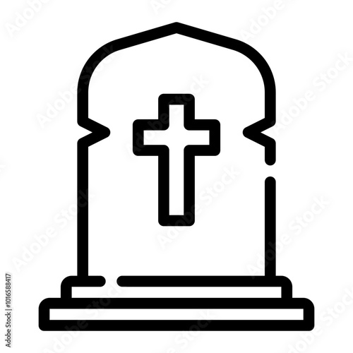 grave line icon