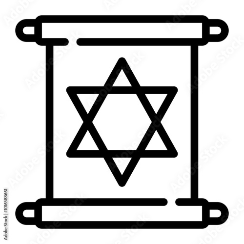 paper scroll line icon