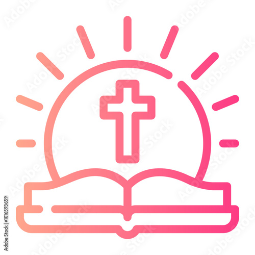 holy bible gradient icon