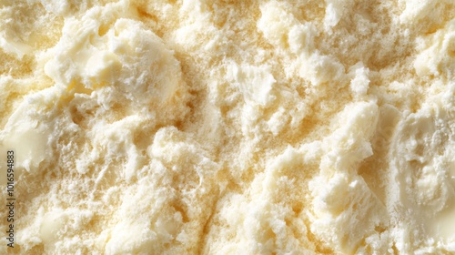 Close-up Texture of Creamy Vanilla Ice Cream