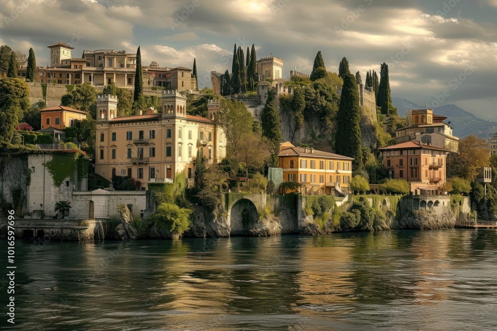 Italy landscape city architecture. Italy landscape city architecture.