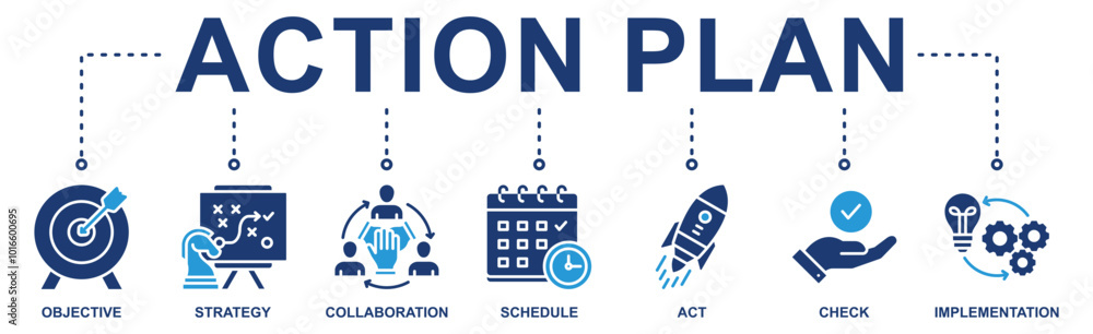 Action plan banner web icon vector illustration concept with icon Action plan banner web icon vector illustration concept with icon