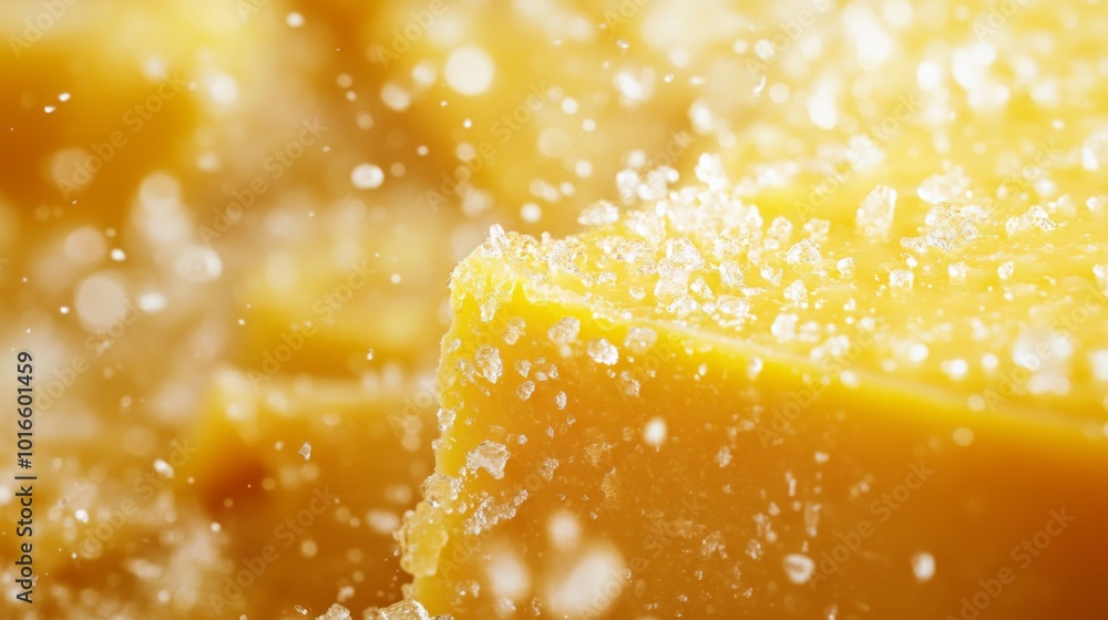 Close-Up of Yellow Candy with Sugar Crystals Close-Up of Yellow Candy with Sugar Crystals