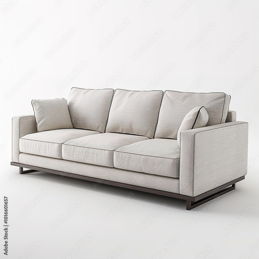 Fototapeta premium Modern sofa on isolated white background.