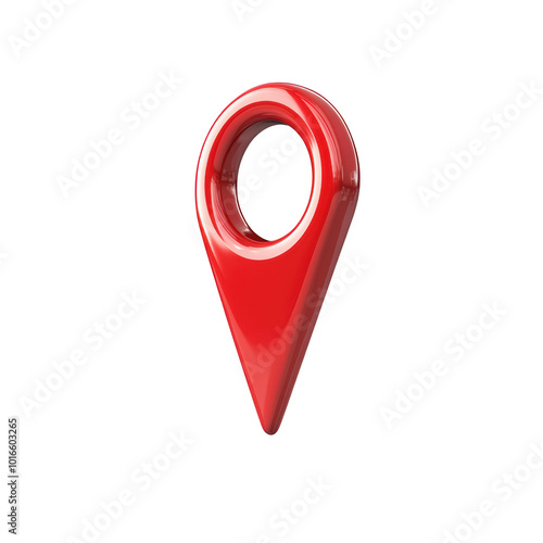 Obraz na płótnie Red location pin, isolated on white background