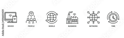 Internet of things banner web icon vector illustration concept with icon