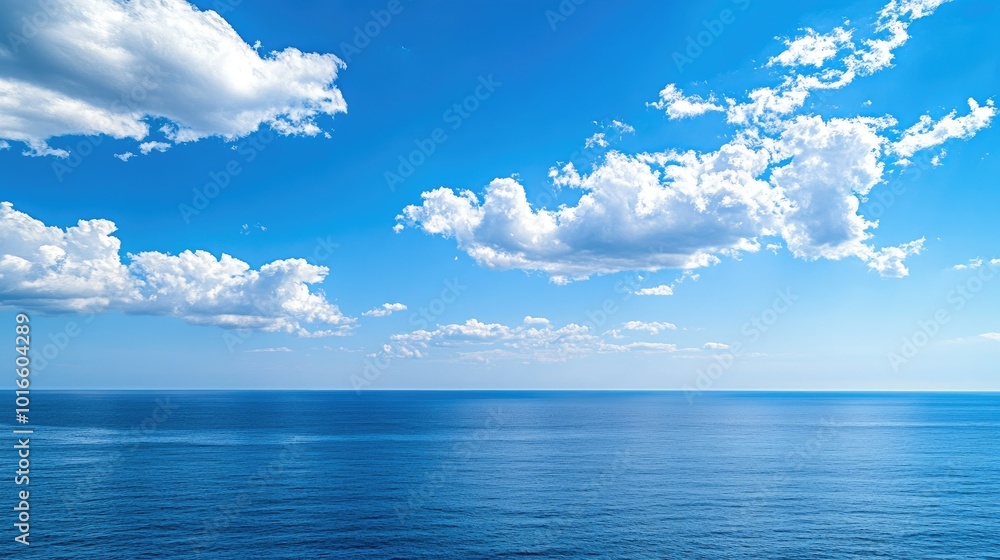 Obraz premium Scenic European ocean view, no people, with ample space for text or branding