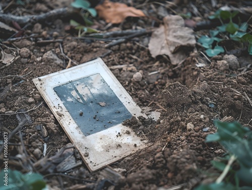 Wallpaper Mural Forgotten Memories Captured in a Faded Photograph on the Weathered Ground Torontodigital.ca
