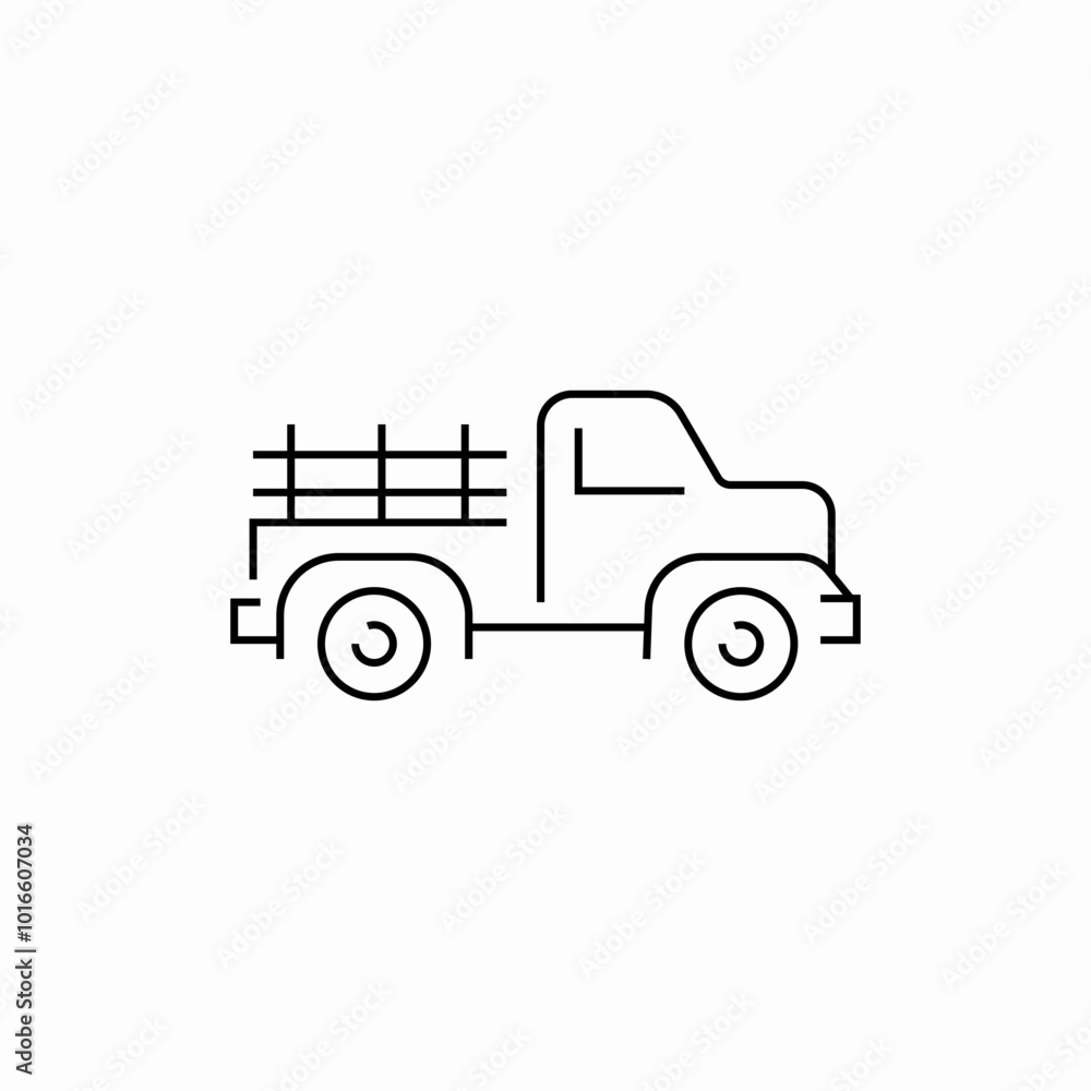 pickup truck icon sign vector pickup truck icon sign vector