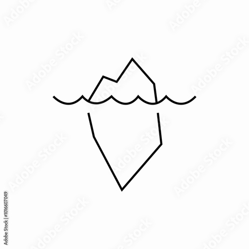 iceberg sea icon sign vector