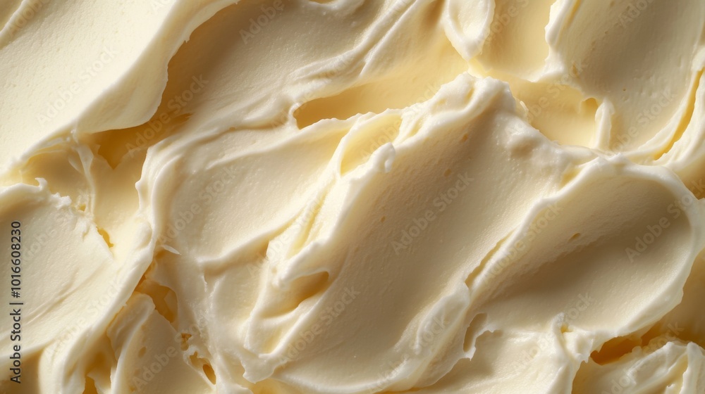 Close-up of Creamy White Substance with Swirling Texture Close-up of Creamy White Substance with Swirling Texture