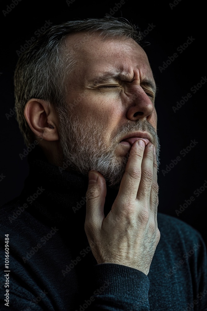 A person ponders something thoughtful. A person ponders something thoughtful.
