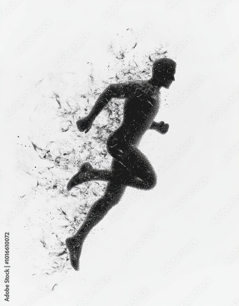 Naklejka premium Running Silhouette.