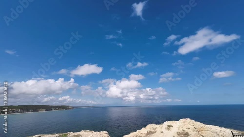 Clouds on sea. Karaburun, Arnavutkoy, Istanbul, Turkey
