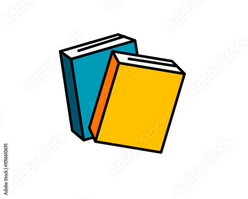 Illustration of stacked books symbolizing knowledge, education, and learning resources