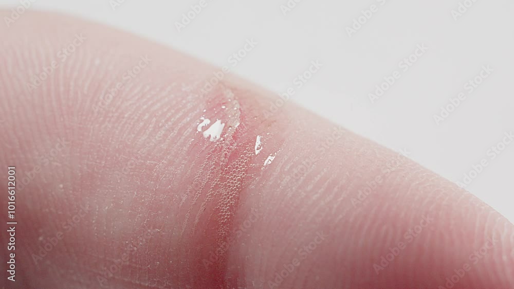 disinfection of the wound, close-up disinfection of the wound, close-up